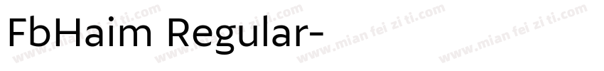 FbHaim Regular字体转换